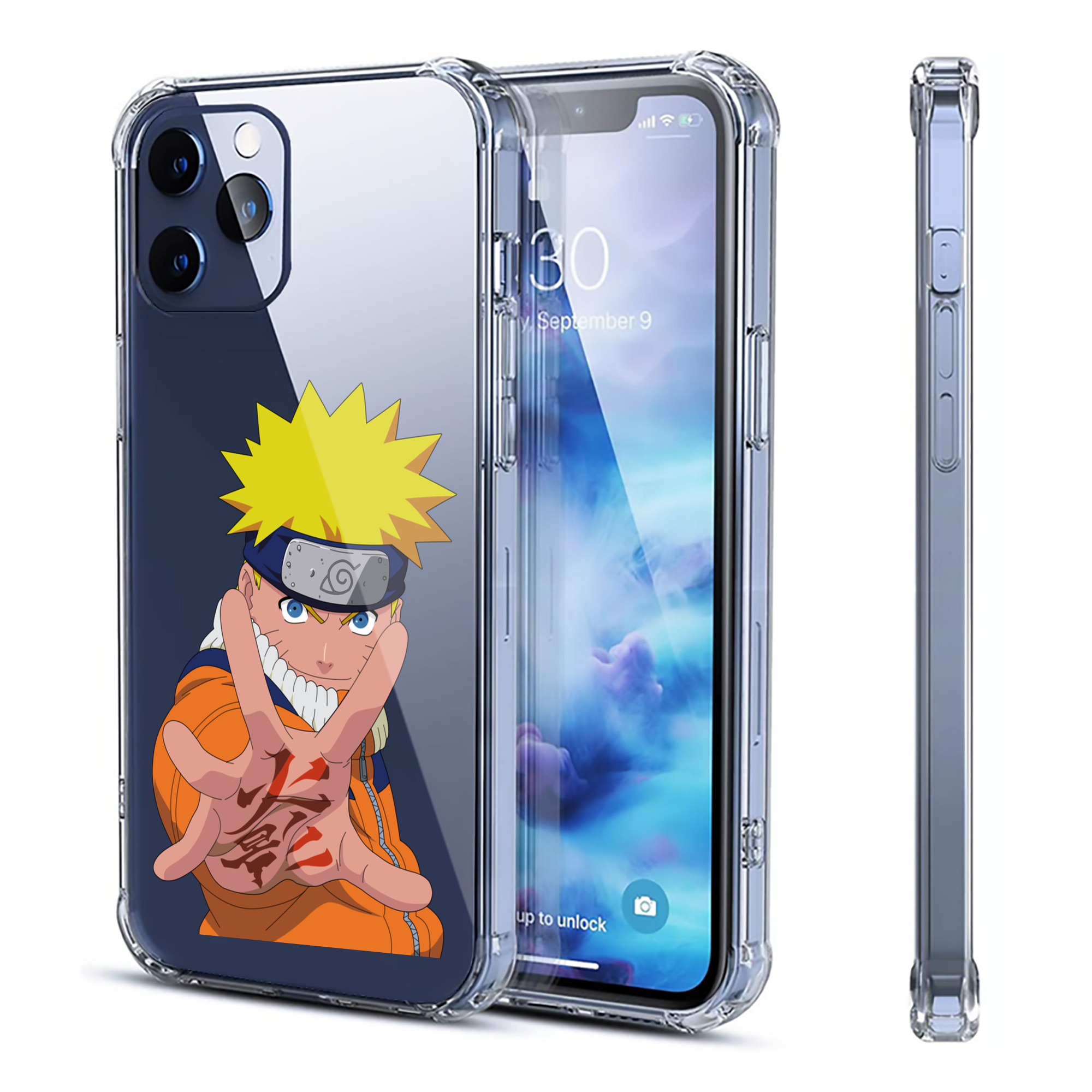 （画像用） NARUTO -ナルト- うずまき ナルト Uzumaki Naruto 【iPhone 12シリーズ対応】透明スマホケース（クリアソフトケース）